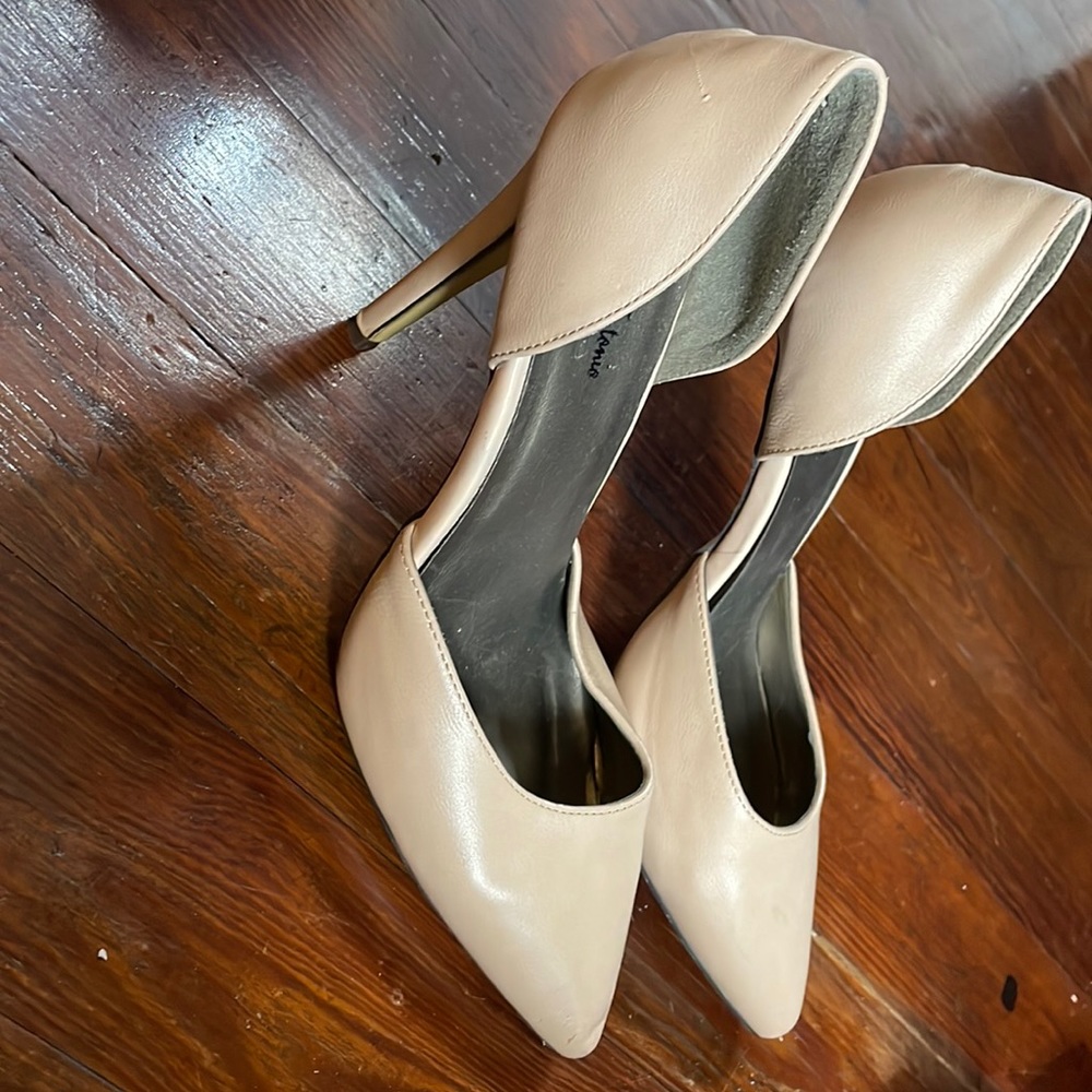 Cream high heels